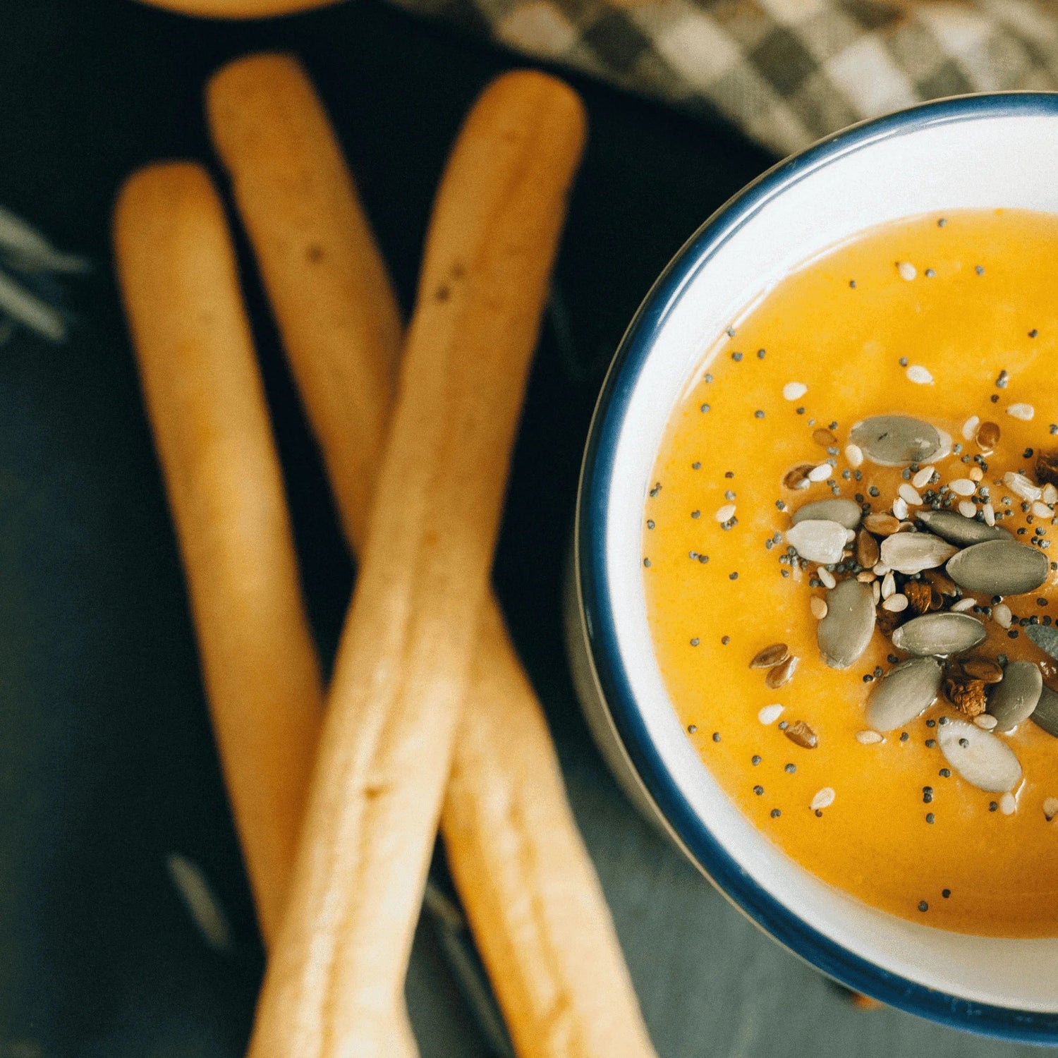 Butternut Squash Soup Recipe with Hemp Tuile (Dairy-Free Option)